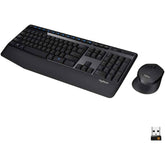 Logitech Mk345 Wireless Combo Full Sized Keyboard With Palm Rest And Comfortable Right Handed Mouse 2.4 Ghz Wireless Usb Receiver Arabic / English Layout